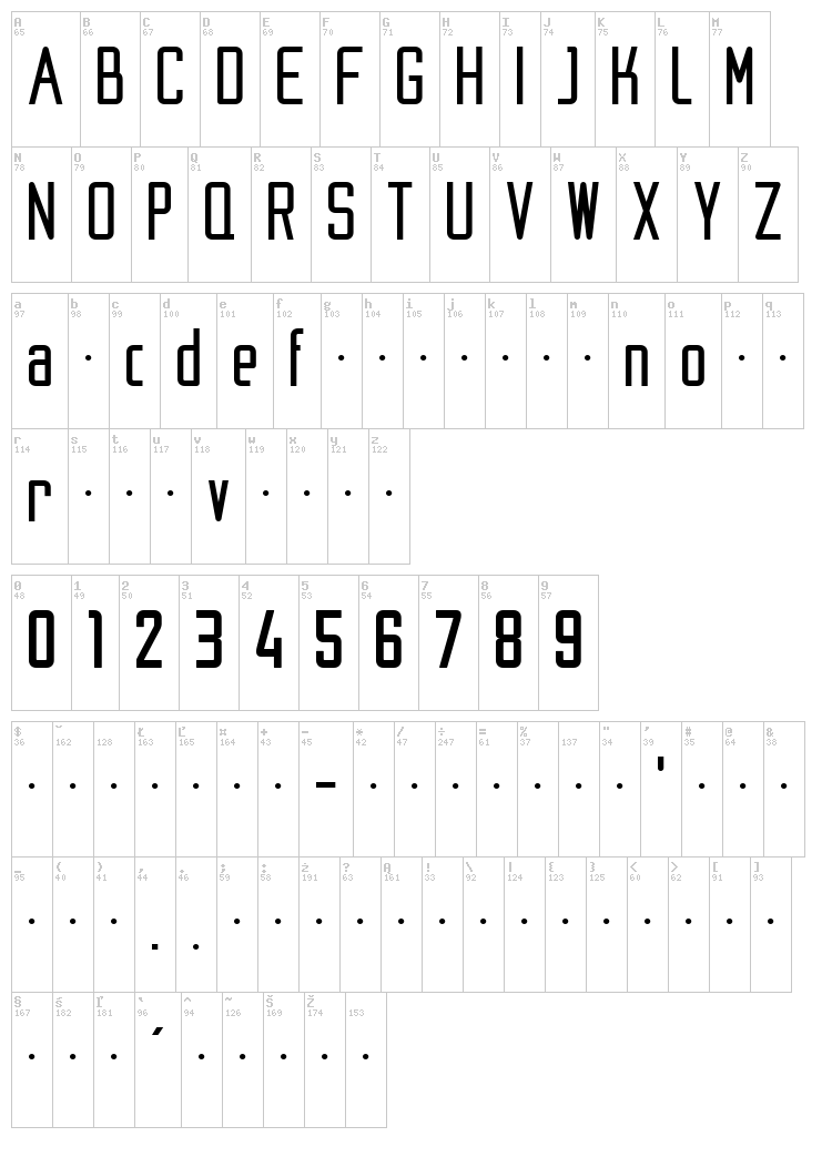 Nike 2002-04 font map
